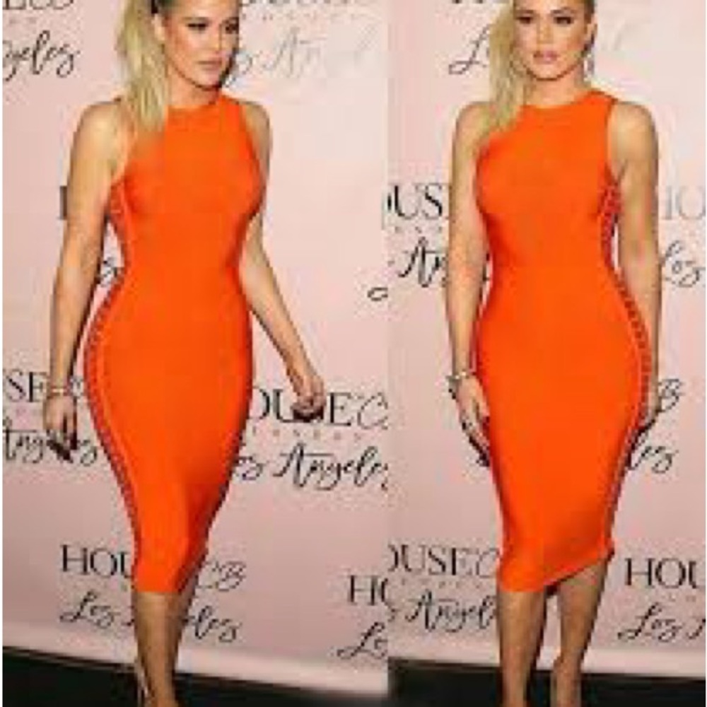 Orange Sleeveless House of CB Martinique Dress